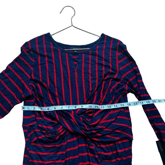 Apt. 9 Women's Blue red Striped twist front maxi dress size XL new with tag - Picture 6 of 6